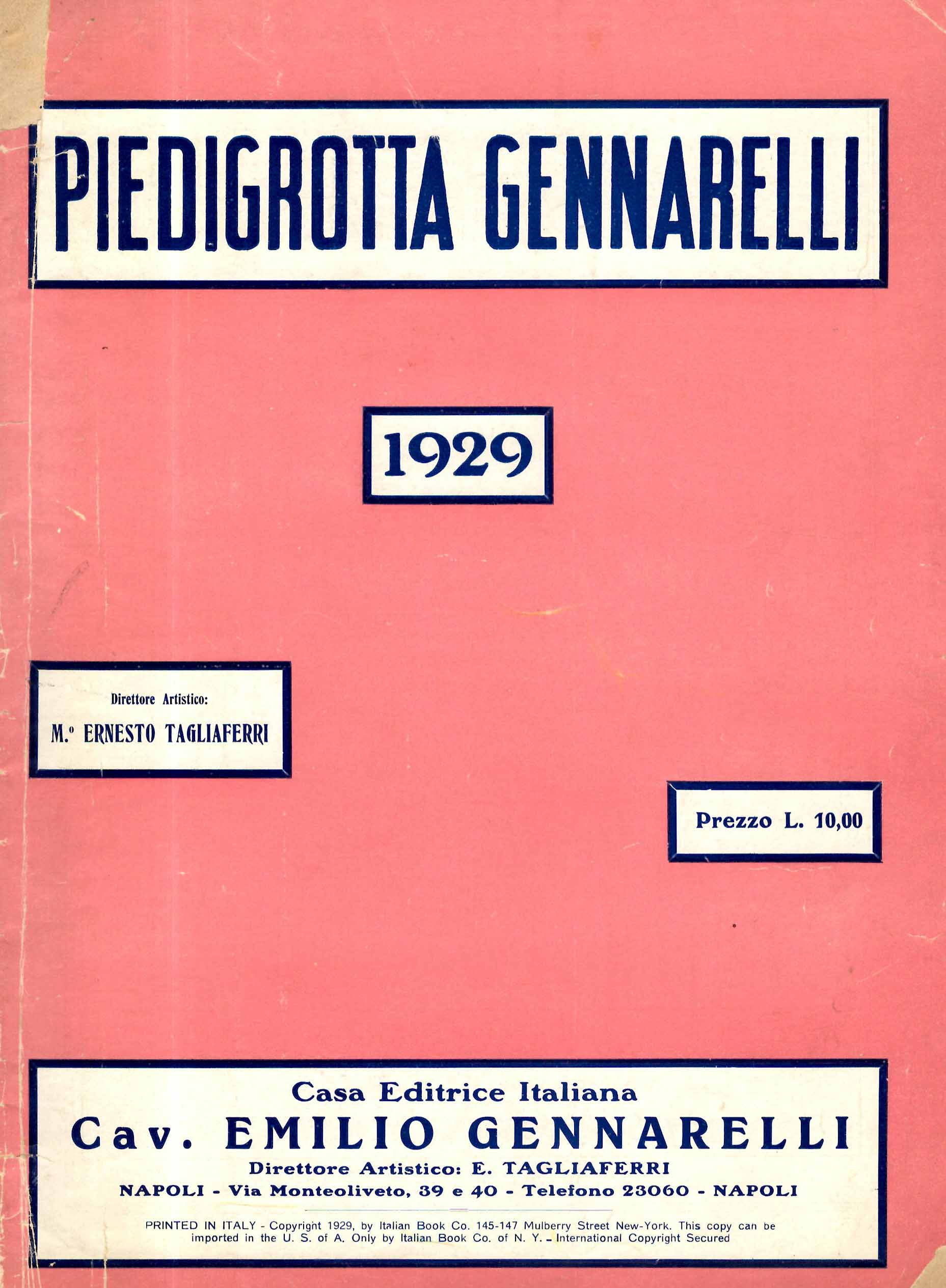 Piedigrotta Gennarelli 1929